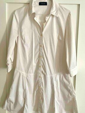 Thakoon White Button-Up Shirt Dress